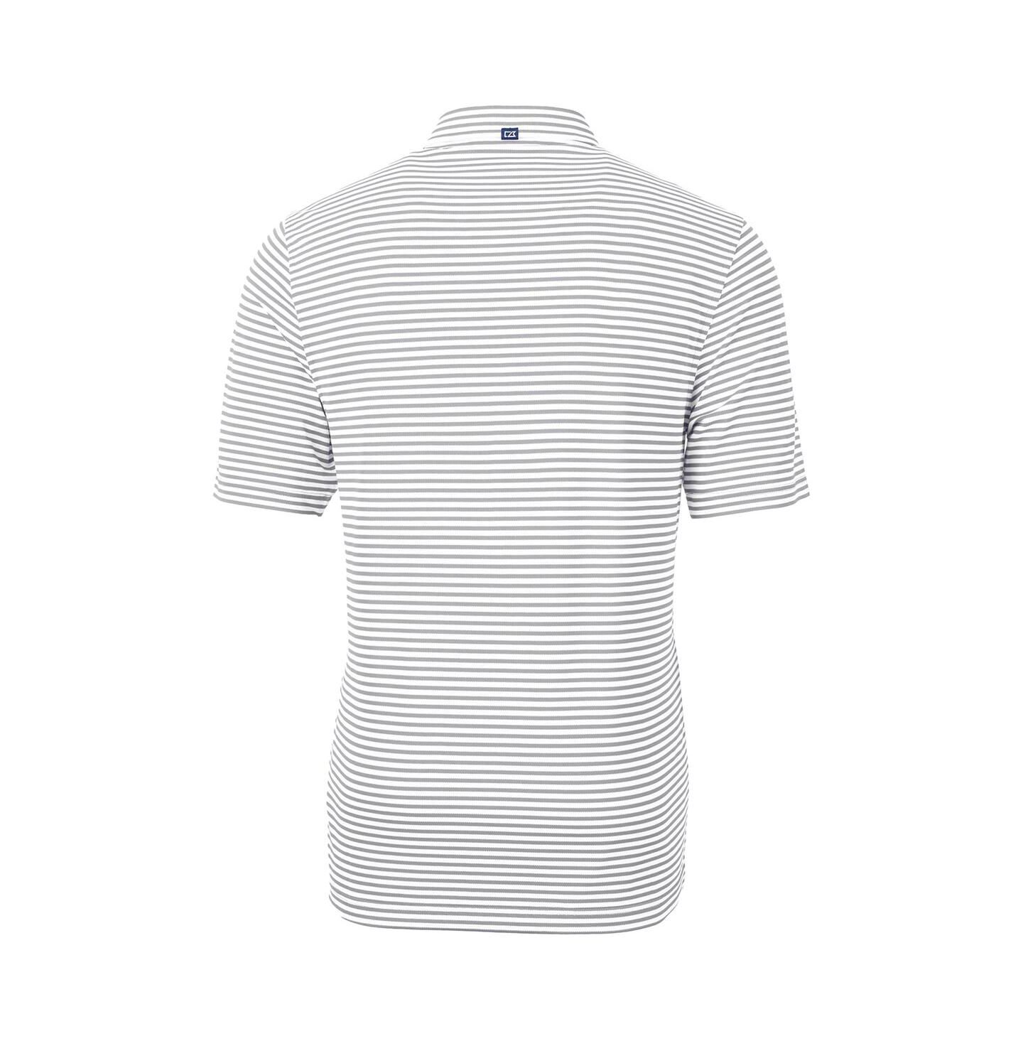 Мужское поло Cutter & Buck Auburn Tigers Throwback Logo Virtue Eco Pique Stripe Polo, цвет: Тёмно-синий — фото 4