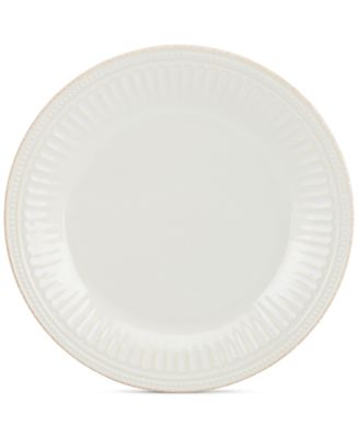 Lenox Dinnerware Stoneware French Perle Groove White Dinner Plate - Macy's