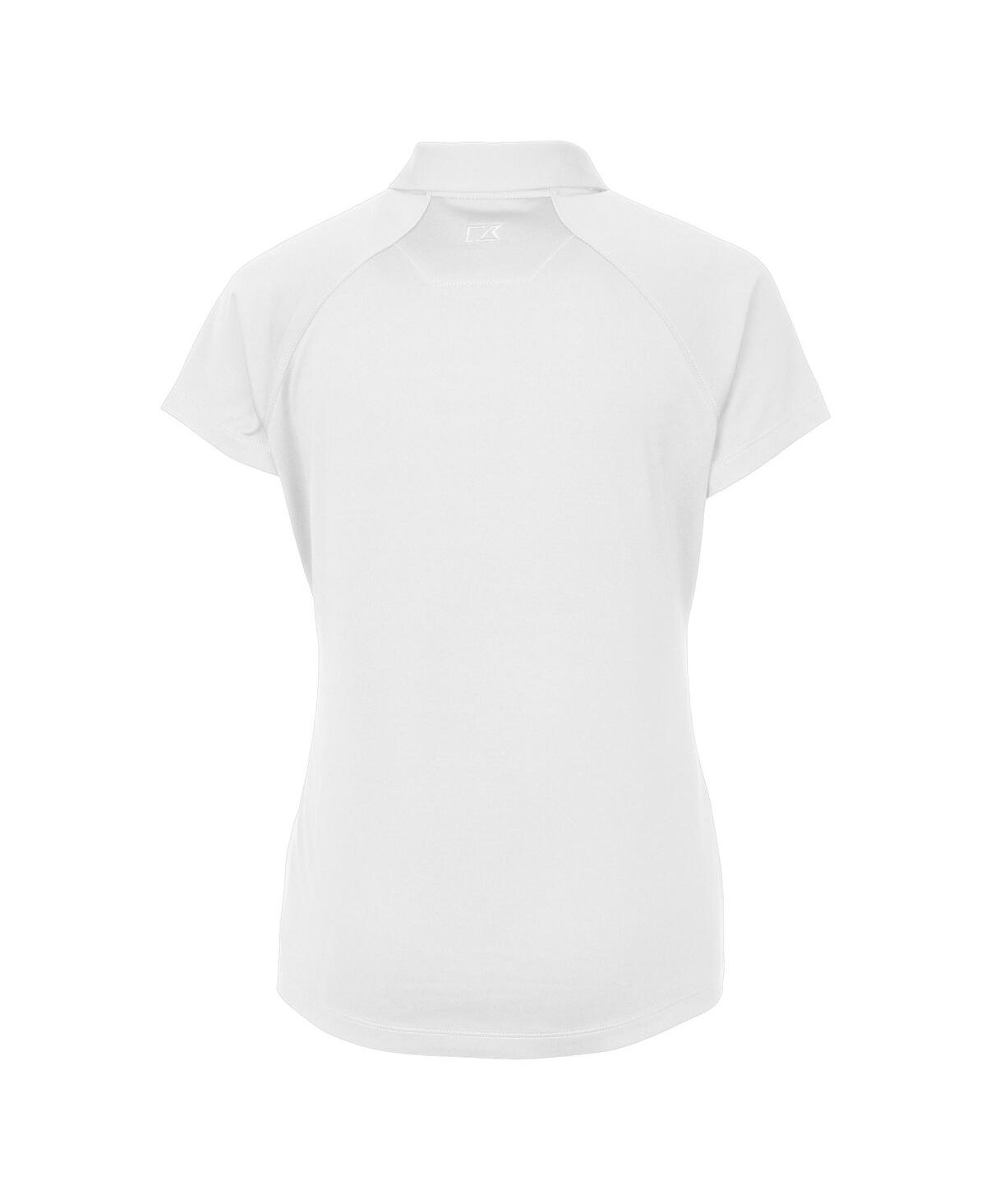 CUTTER & BUCK WOMEN'S WHITE MICHIGAN STATE SPARTANS FORGE STRETCH POLO 
