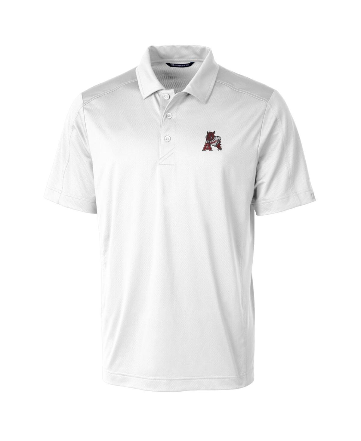 CUTTER & BUCK ARKANSAS RAZORBACKS PRIMARY TEAM LOGO PROSPECT TEXTURED STRETCH POLO 