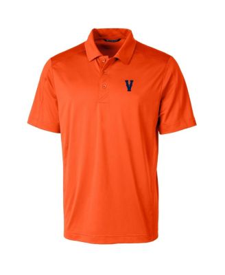 Orange Virginia Cavaliers Vintage Primary Team Logo Prospect Textured Stretch Polo
