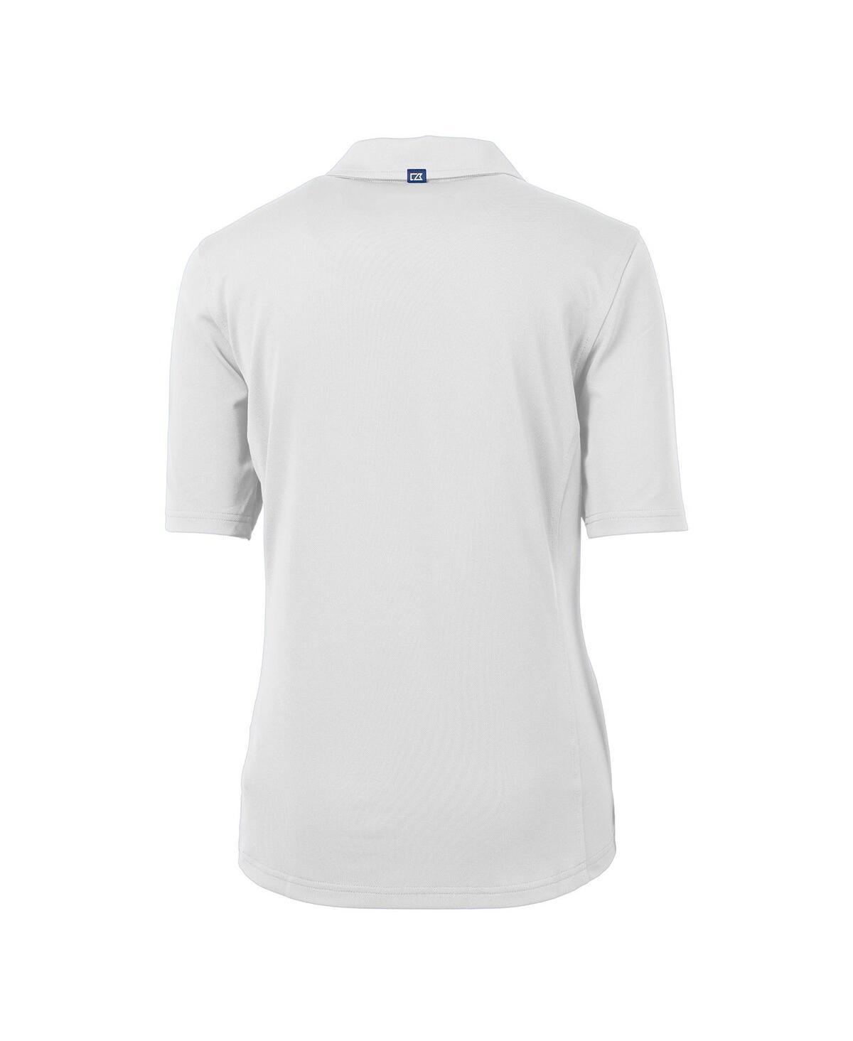 CUTTER & BUCK WOMEN'S WHITE TCU HORNED FROGS TEAM VIRTUE ECO PIQUE POLO 