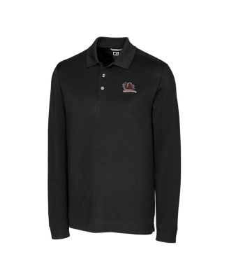 Men's Black South Carolina Gamecocks Advantage Tri-Blend Pique Long Sleeve DryTec Polo