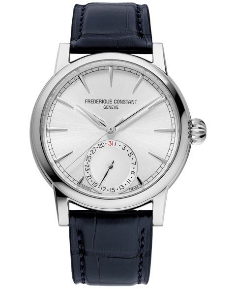 Мужские часы Frederique Constant Swiss Automatic Classic Date Manufacture Blue Leather Strap Watch 40mm