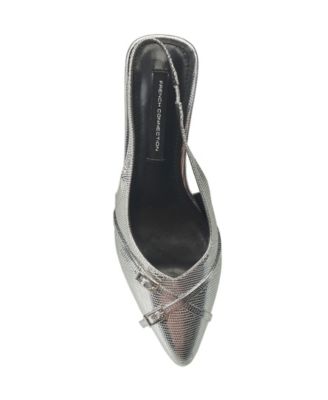 Women's Buckles Slingback Kitten Heel