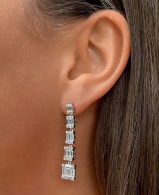Penelope Cubic Zirconia Drop Stud Earrings