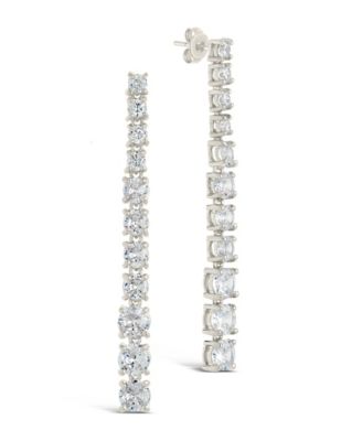 Natasha Cubic Zirconia Drop Stud Earrings