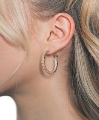 Mischa Cubic Zirconia Statement Hoop Earrings