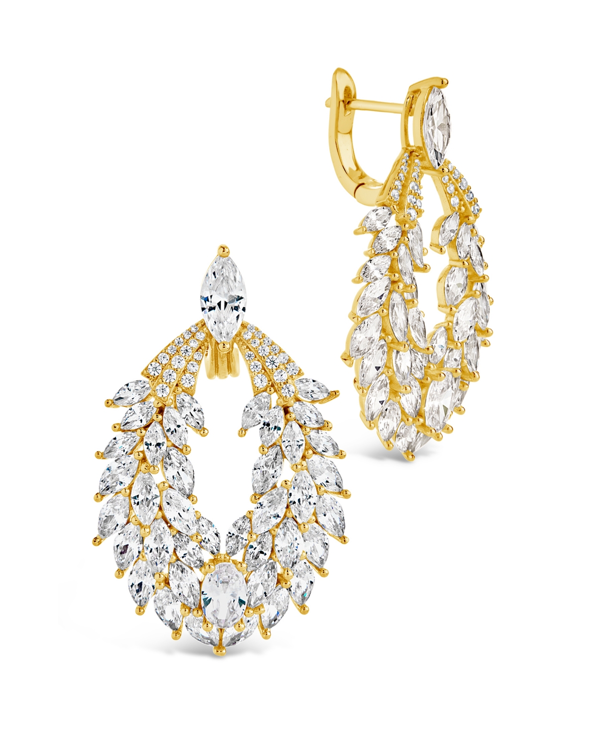 Sterling Forever Giuliana Statement Cubic Zirconia Drop Earring In Gold