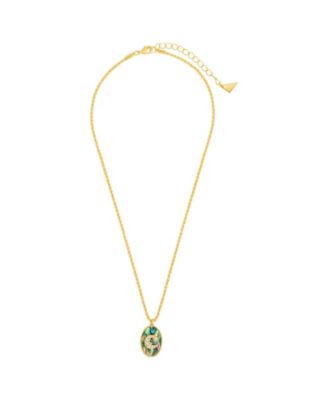 Carrie Cubic Zirconia Abalone Night Sky Pendant Necklace
