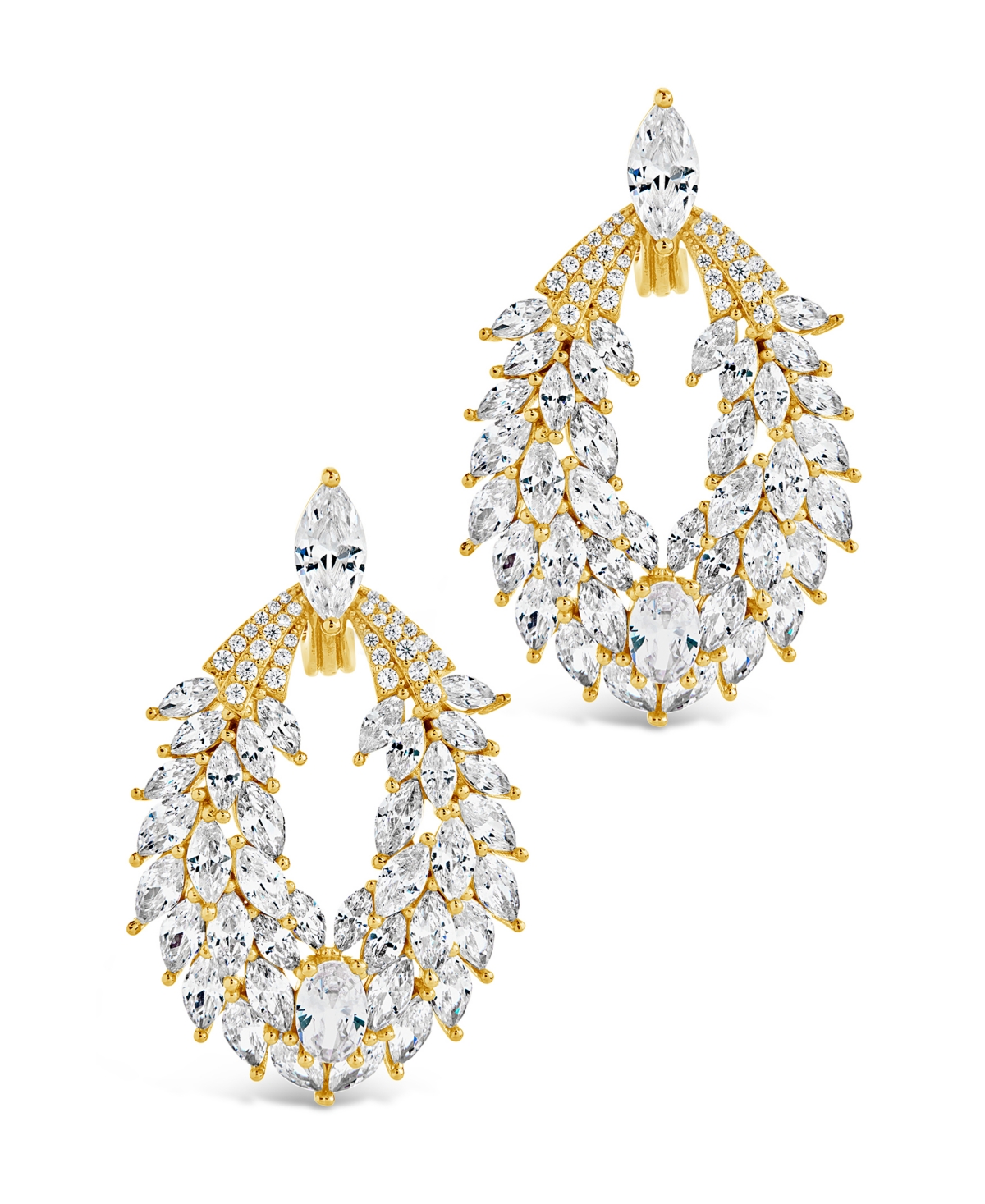 Sterling Forever Giuliana Statement Cubic Zirconia Drop Earring In Silver
