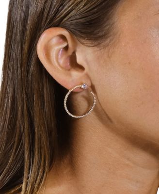 Cindy Cubic Zirconia Circle Stud Earrings