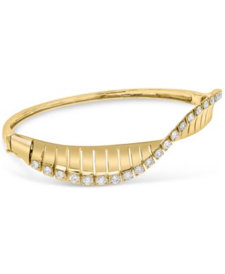 EFFY&reg; Diamond Wave Bangle Bracelet (1-1/4 ct. t.w.) in 14k Gold