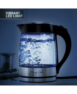 1.8 Quart Glass Body and Stainless Steel Electric Tea Kettle
