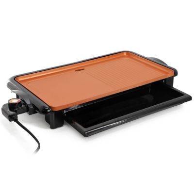 18.89 Inch Electric Grill/Griddle with Copper Coating