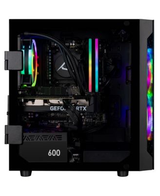 SET Gaming Desktop - Liquid Cooled AMD Ryzen 5 9600X 3.9GHz 6-Core Processor, 32GB DDR5 Memory, GeForce RTX 4060 8GB GDDR6 Graphics, 1TB SSD, WiFi, Windows 11 Home 64-bit