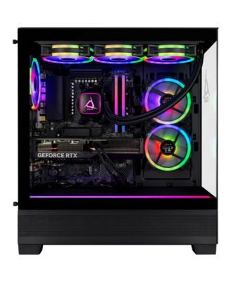 SET Gaming Desktop - Liquid Cooled AMD Ryzen 7 9700X 3.8GHz 8-Core Processor, 32GB DDR5 Memory, GeForce RTX 4070 SUPER 12GB GDDR6X Graphics, 1TB SSD, WiFi, Windows 11 Home 64-bit