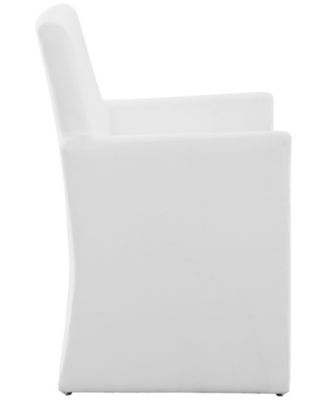 36" Wood Mara Stain-Resistant Fabric Dining Armchair