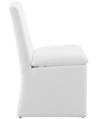 36" Wood Mara Stain-Resistant Fabric Dining Chair