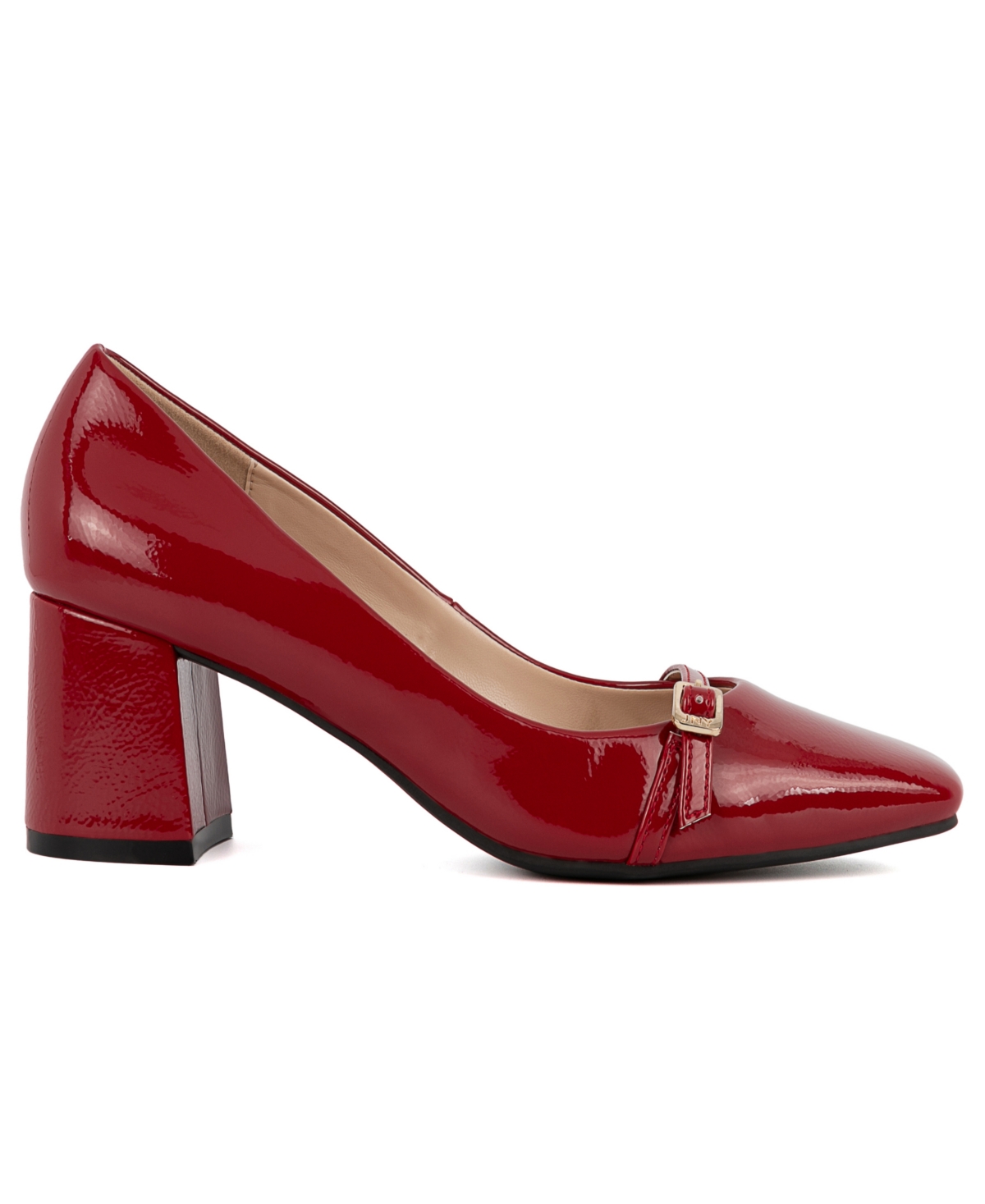Shop Jones New York Women's Aubin Block Heel Dress Pumps In Bone Patent