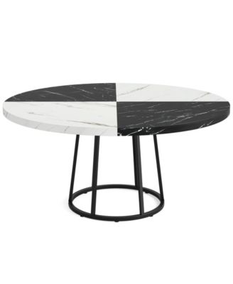 Tribesigns 47 inch Dining Table for Dining Room, 4 People Round Dinner ...