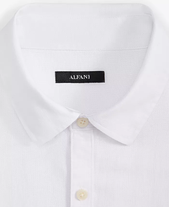 Men's Short-Sleeve Solid Textured Shirt - thumbnail 6