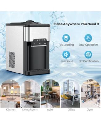 Water Cooler Dispenser 3-in-1 with Built-in Ice Maker and 3 Temperature Settings