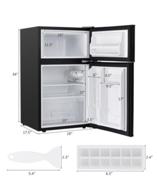 3.2 cu ft Compact Stainless Steel Refrigerator
