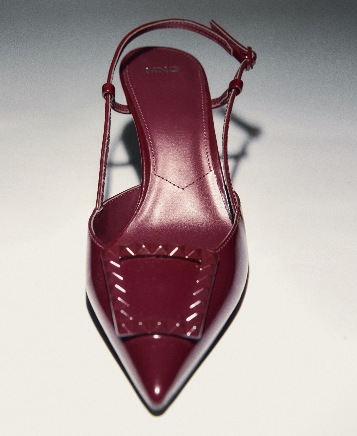 Mango Women's Patent Leather Slingback-Heeled Shoes