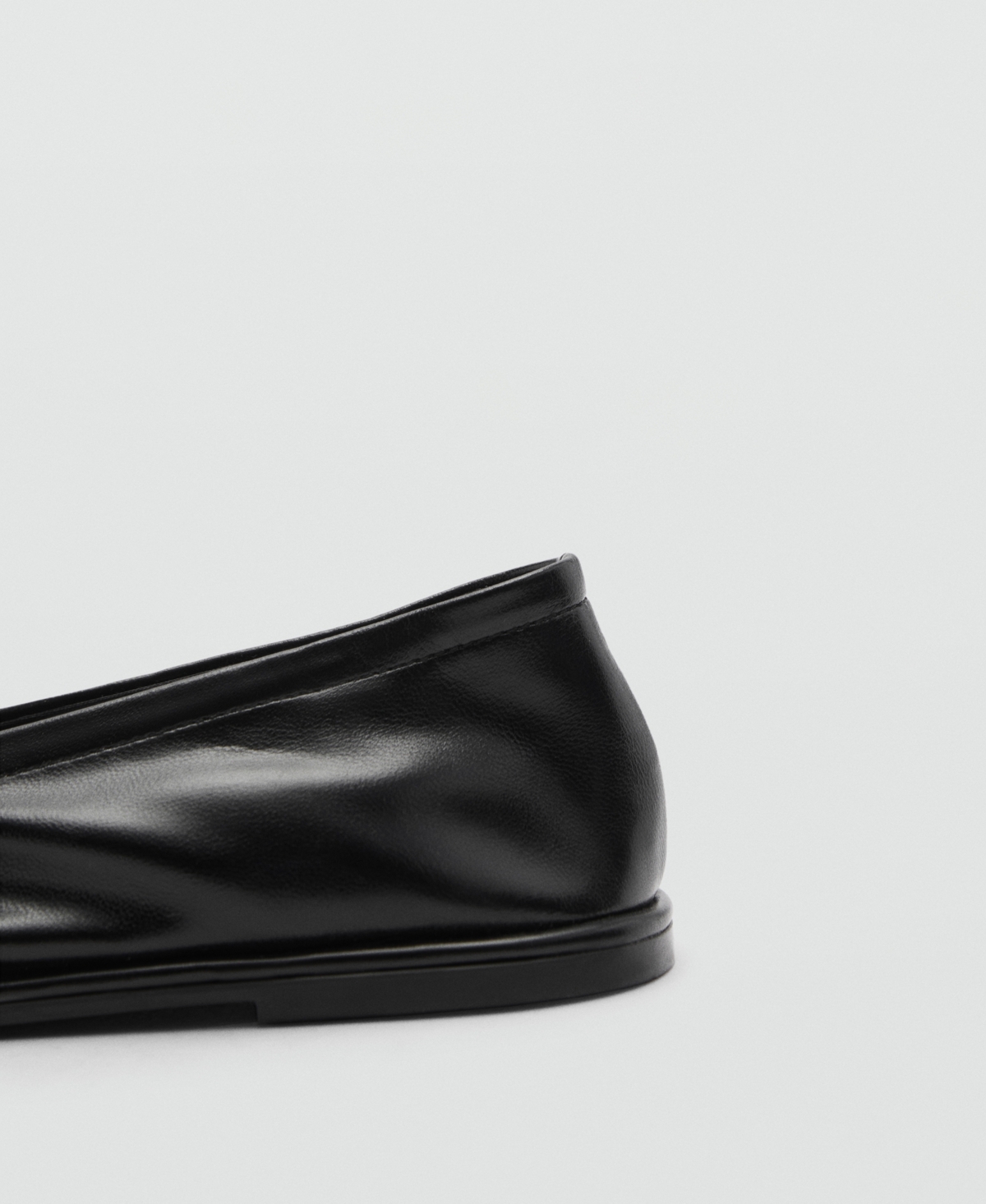 Mango Round-toe Ballerina Shoes With Buckle Gold In Gold