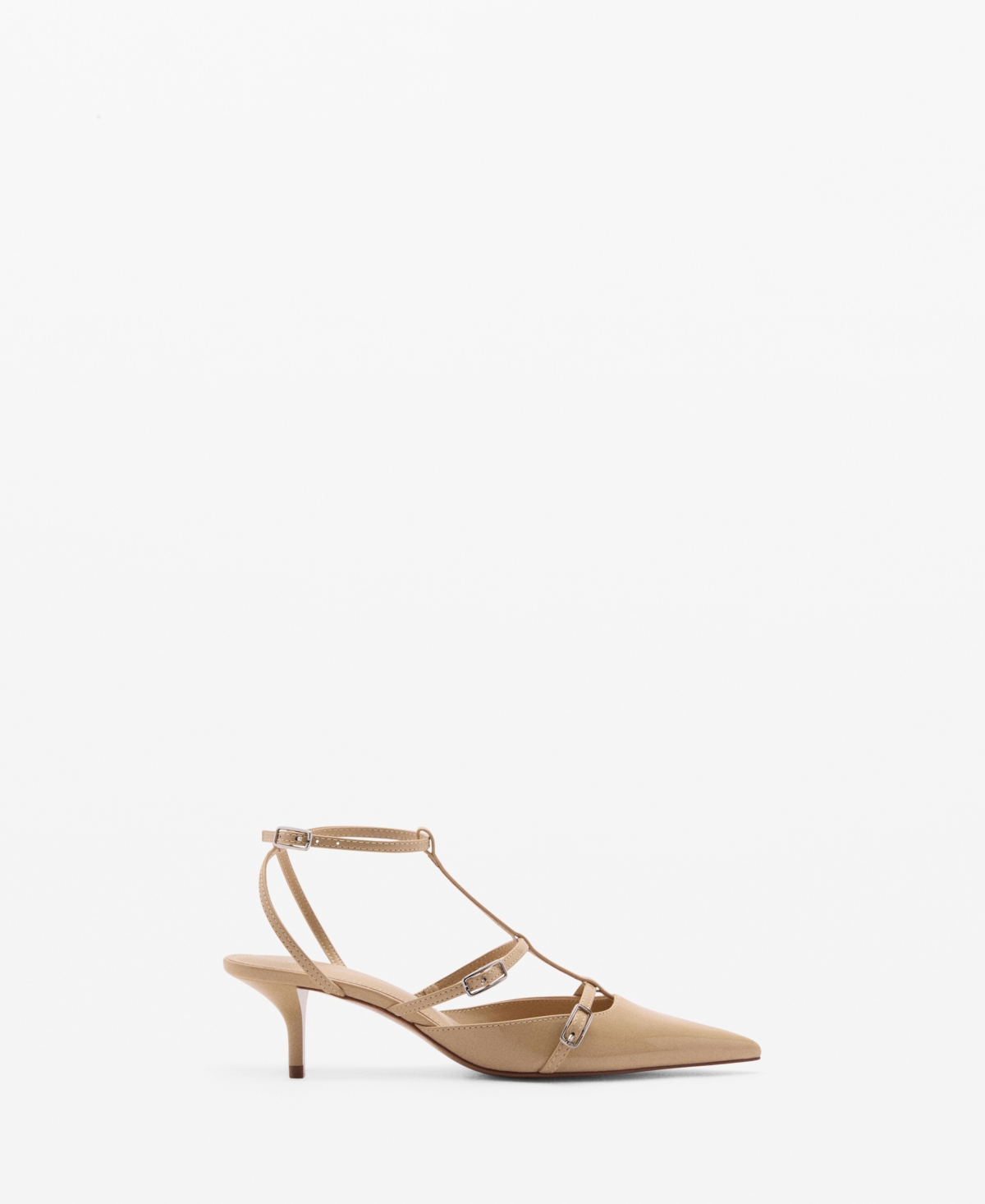 Mango Women's Buckles Detail Heeled Shoes