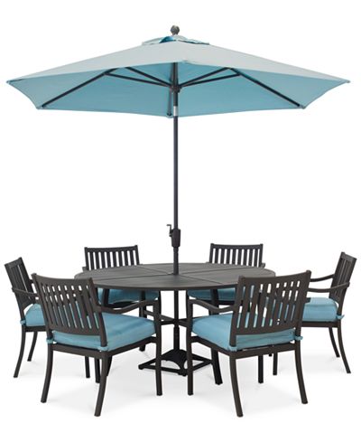 CLOSEOUT! Holden Outdoor Aluminum 7-Pc. Dining Set (60 ...