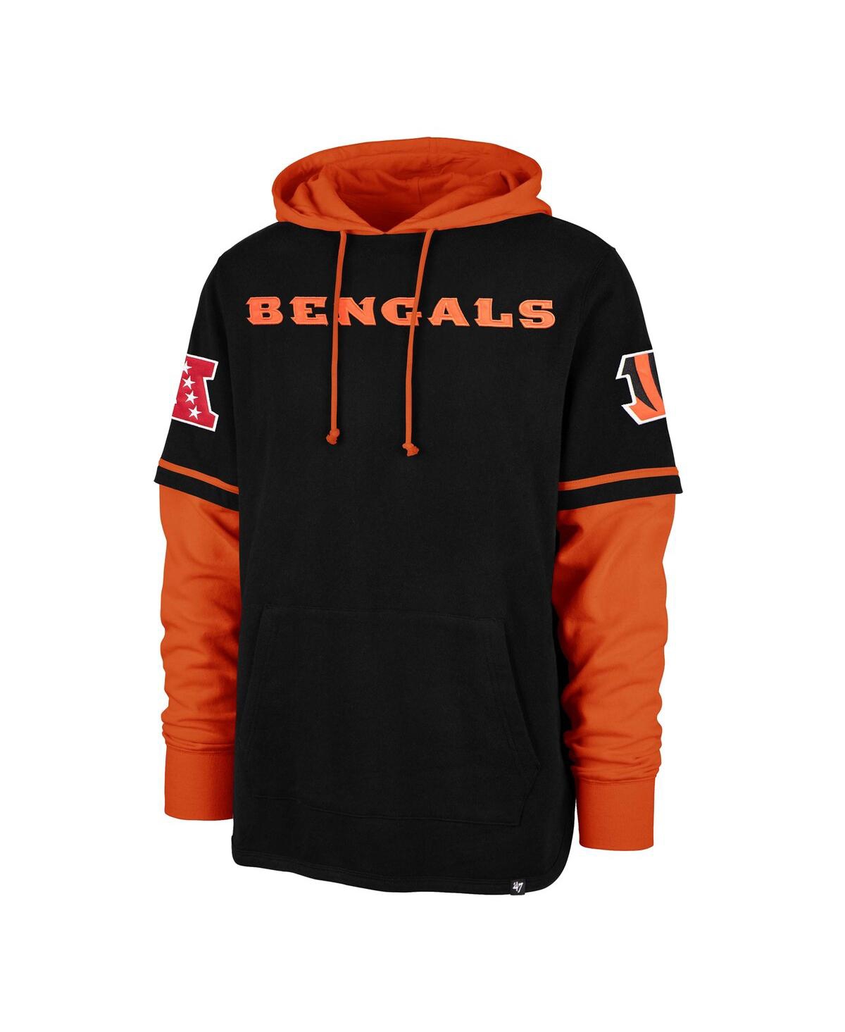 '47 Brand Men'sCincinnati Bengals Shortstop Pullover Hoodie - Black