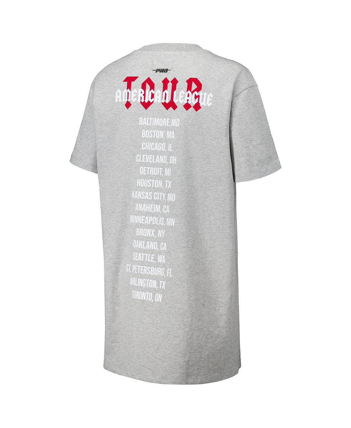 Pro Standard Women's Heather Gray New York Yankees Oversized City Tour T-Shirt Dress view 2 — MAYCSS fashion products