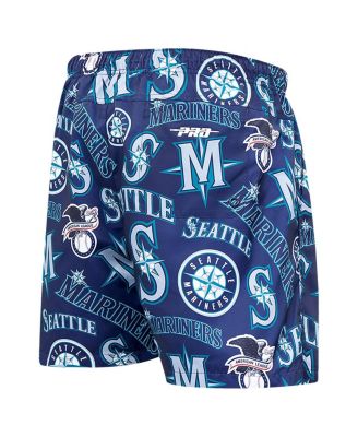 Men's Aqua Seattle Mariners Toss Logo Woven Shorts