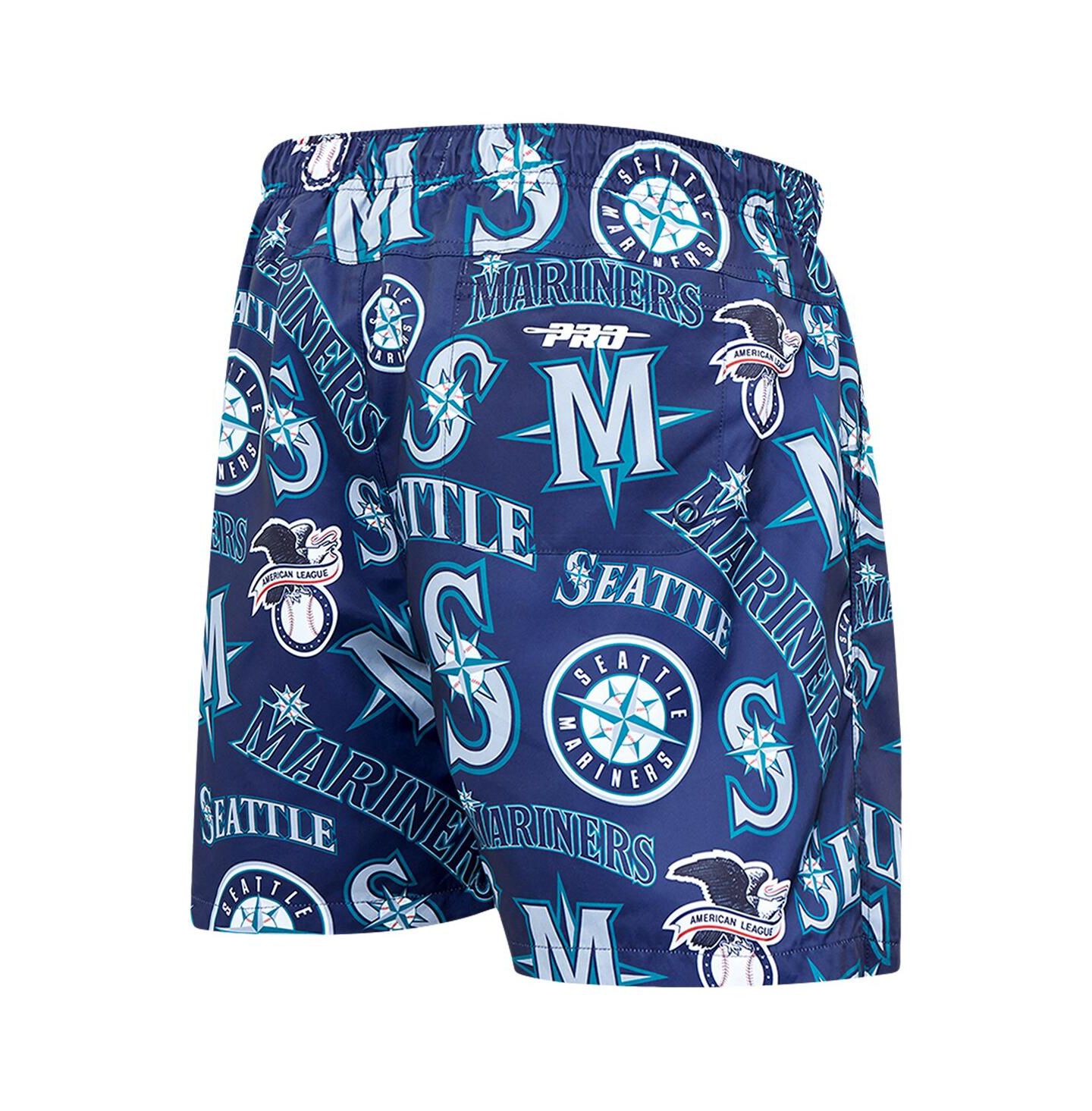 Мужские шорты Pro Standard Aqua Seattle Mariners Toss Logo Woven — фото 2