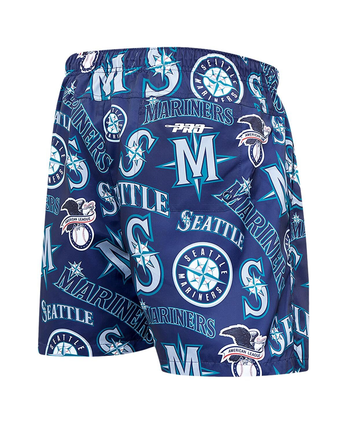 Pro Standard Men's Aqua Seattle Mariners Toss Logo Woven Shorts In Multi