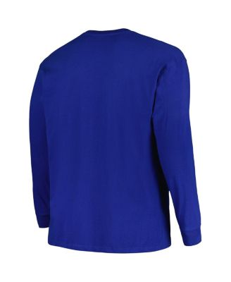 Men's Royal Villanova Wildcats Big Tall Two-Hit Long Sleeve T-Shirt