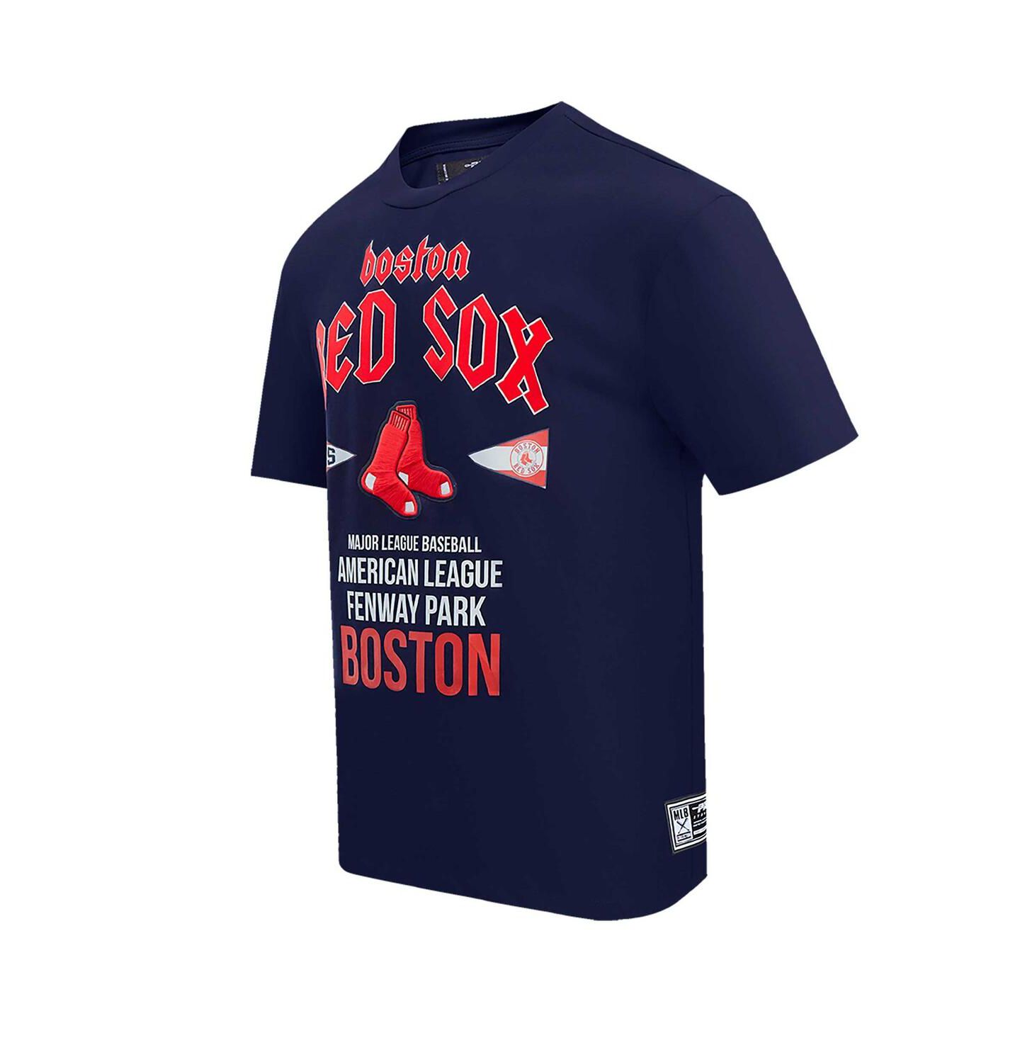 Мужская футболка Pro Standard Navy Boston Red Sox Oversized City Tour — фото 4