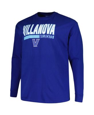 Men's Royal Villanova Wildcats Big Tall Two-Hit Long Sleeve T-Shirt