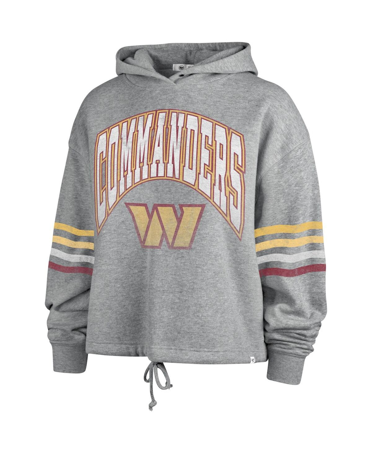 Shop 47 Brand Women's Heather Gray Washington Commanders Upland Bennett Pullover Hoodie