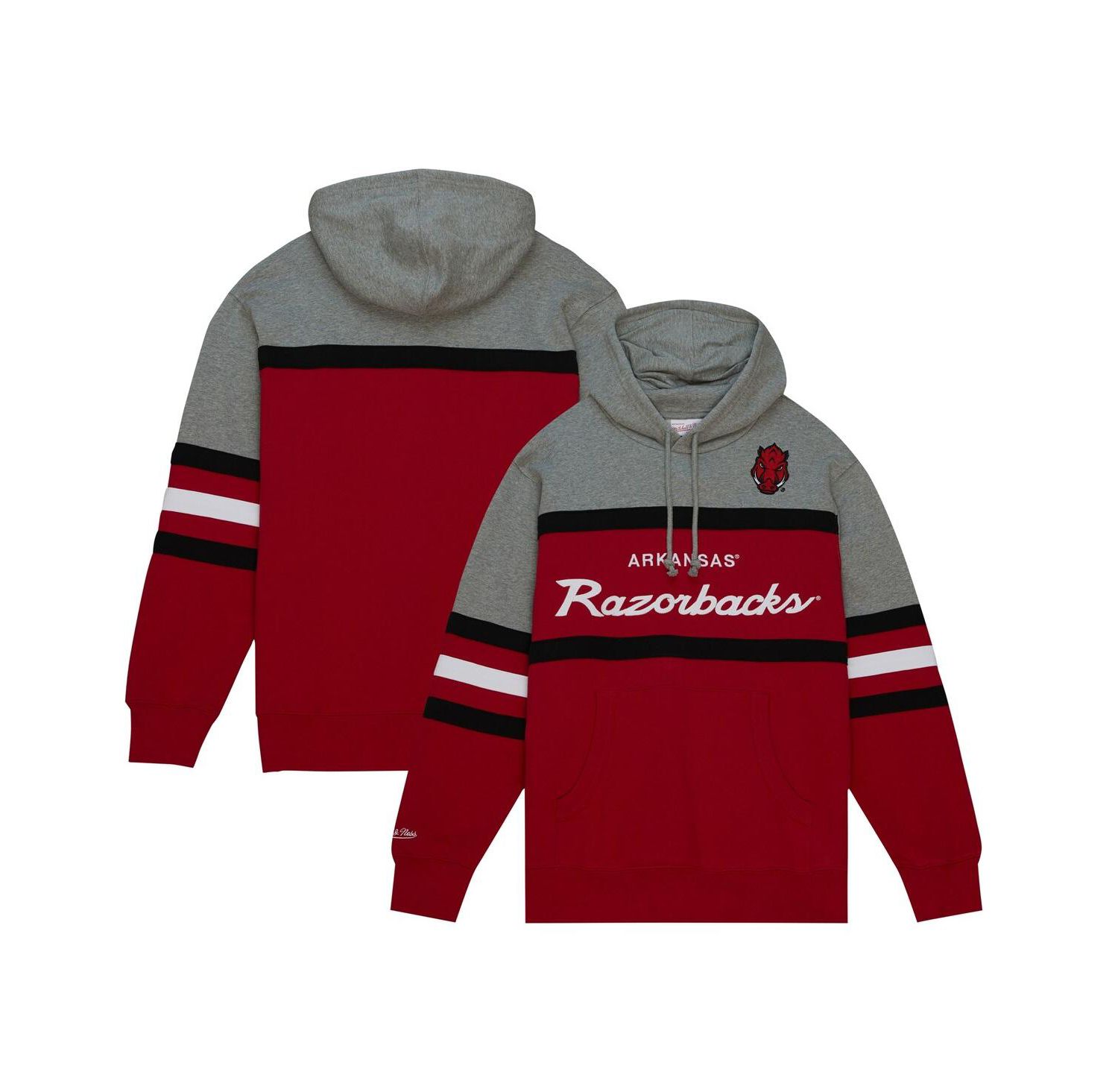 Men's Crimson Arkansas Razorbacks Head Coach Pullover Hoodie