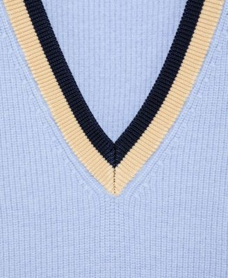 Women's Contrast V-Neck Vest