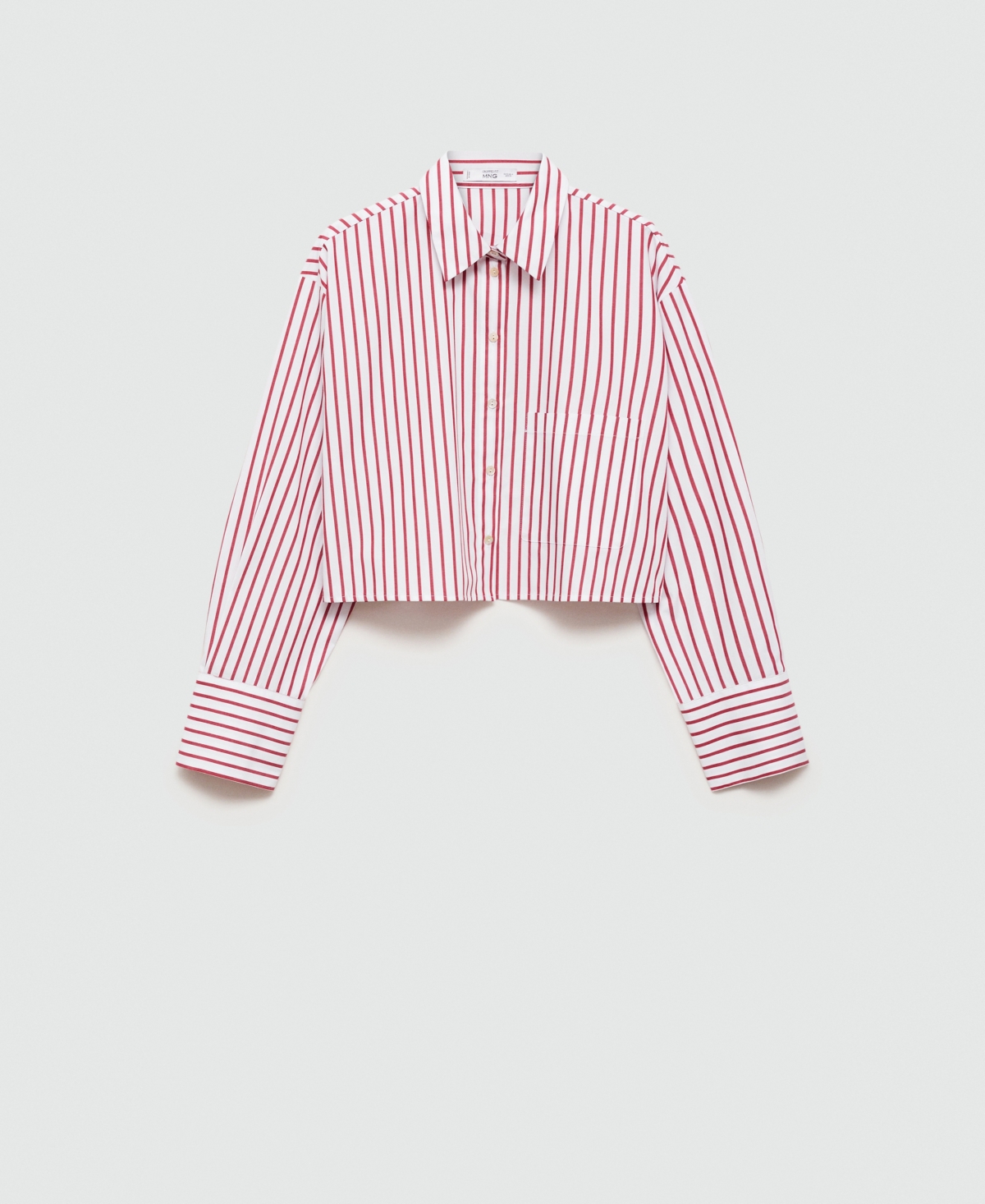 Mango Women's Striped Cropped Shirt