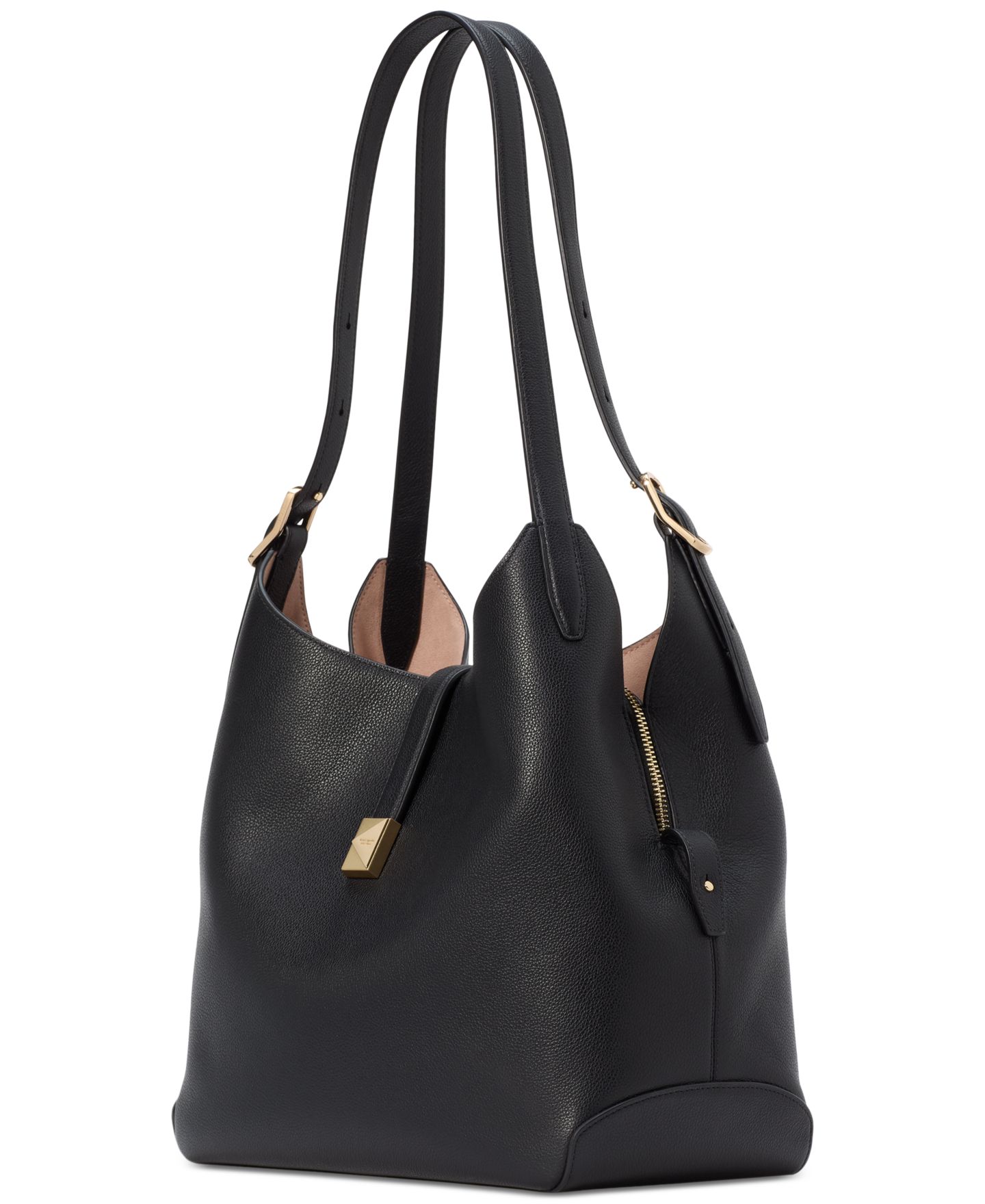 Женская сумка Kate Spade New York Deco Large Pebbled Leather, цвет: Чёрный — фото 5
