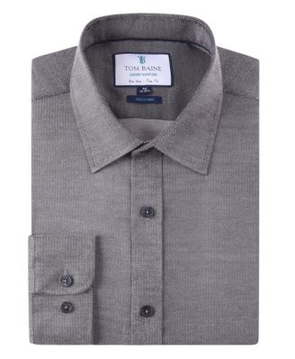 Tom Baine Мужская четырехслойная стрейч-жаккардовая рубашка Tom Baine из однотонного жаккарда на пуговицах 13990₽
