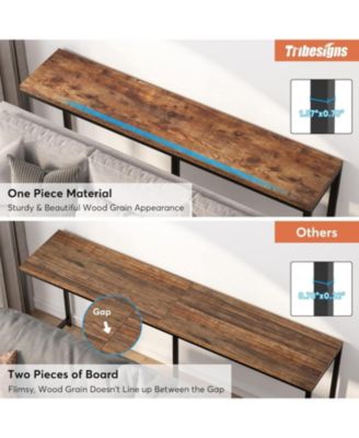 70.9 inch Extra Long Sofa Table, Narrow Console Table Behind Couch, Rustic Entryway Table Industrial Skinny Hallway Table for Living Room
