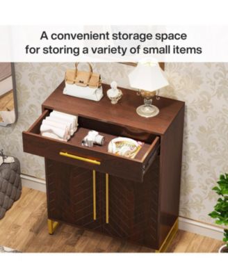 way to origin 2-Drawer Vertical File Cabinet, Modern Black Filing Cabinet with 5-Tier Bookshelf, Large Printer Stand