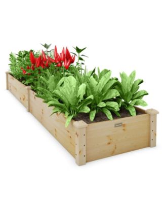 Wooden Raised Garden Bed Outdoor for Vegetables Flowers Fruit