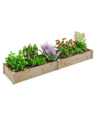 Wooden Raised Garden Bed Outdoor for Vegetables Flowers Fruit